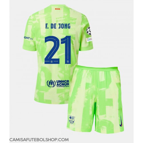 Camisa de time de futebol Barcelona Frenkie de Jong #21 Replicas 3º Equipamento Infantil 2024-25 Manga Curta (+ Calças curtas)